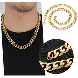 Chains Gold Stainless Steel Chain Cuban Curb Necklace For Men Boys Plated