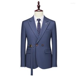 Men's Suits Men's Blazer British's Style Casual Slim Fit Suit Jacket Male Dress Blazers Men Coat Terno Masculino Coats Plus Size