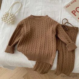 Clothing Sets Autumn Baby Pajamas Kint Sets Baby Clothes Sets Cotton Newborn Boy Girl Infant Clothing Tops And Pants Knitted Sweater Set