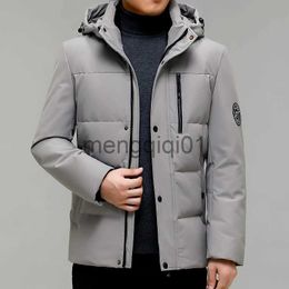 Men's Down Parkas New Fashion Men 90% White Duck Down Hooded Jackets Men's Winter Thick Warm Waterproof Parka Overcoat Down Jackets Long Parka 4XL J231107