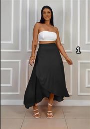 Skirts 2023 Heavy Industry Design Sense Niche Comfort And Casual Light Luxury High-End Chic Women's Clothing Solid Skirt