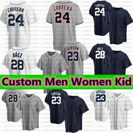 2023 Custom Baseball Jersey 28 Javier Baez Miguel Cabrera Kirk Gibson Tucker Barnhart Jacoby Jones Dustin Garneau Jake Rogers Джонатан Шуп Эрик Хааз Зак Шорт