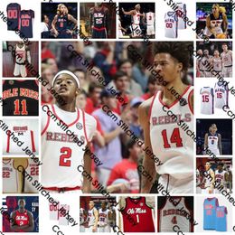 2022 Ncaa custom Ole Miss Rebels College Basketball Jersey 24 Jarkel Joiner 3 Nysier Brooks 15 Luis Rodriguez 23 Sammy Hunter 1