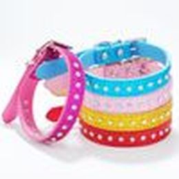 New 20pcslot Pet Collar One Row Rhinestones Dog Cat Collar with Alloy Buckle7300774 ZZ