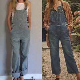 Women's Jeans 2023 Early Autumn Women's Retro Loose Denim Overalls Fashion Temperament All-match Colour Trousers With Pockets