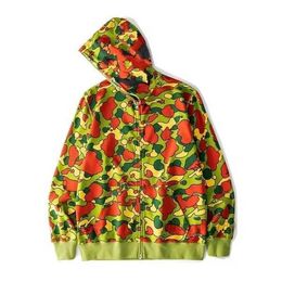 bapes hoodie Men's Hoodies Sweatshirts Mens Hooded Fleece Stylist Cartoon Camouflage Printing Jacket Men Womens Cardigan 14 UXL4