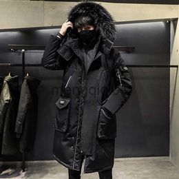 Men's Down Parkas Fashionable Coat Thicken Jacket men Hooded Warm Lengthen Parka Coat White duck down Hight Quality male New Winter Down Coat 3XL J231107