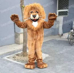 Halloween Brown Lion Mascot Costumes High Quality Cartoon Theme Character Carnival Unisex Adults Size Outfit Christmas Party Outfit Suit For Men Women