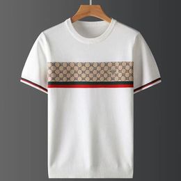 Herren-T-Shirts Designer-Marke von Luxus-T-Shirts, lose, übergroße Kleidung, Strickpullover, kurze Ärmel, T-Shirts, Hemden