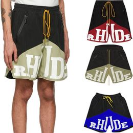 Männer Designer Shorts Rhude kurze Sommer schwimmen kausale Männer kurze Hip-Hop-High-Street-Sporthosen Strandhose US-Größe