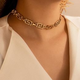 Chains Design Choker Necklace Women Wedding Accessories Silver Gold Color Chain Punk Gothic Chokers Jewelry Collier Femme