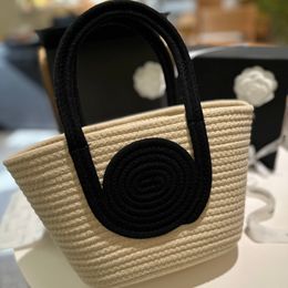 Designer Tote Woven Bag Luxury French Brand Double Letter Handbags Fashion Women Beach Bag High Quality Vegetable Basket Chaanel CC borse