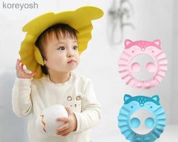 Pillows Adjustable Hair Wash Hat Baby Shower Soft Cap for Kids Ear Protection Safe Children Bathing Shower Protect Head CoverL231107