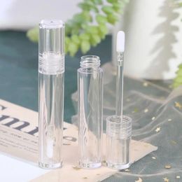 Storage Bottles 5pcs Empty Lipgloss Tube Mini Round Makeup Tools Refillable Plastic Transparent Cosmetic Containers Travel