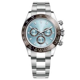 U1 Top-grade 40MM mens watches Sapphire Glass Stainless Steel Automatic Movement Mechanical sky blue Dial Super Luminous waterproof wristWatch