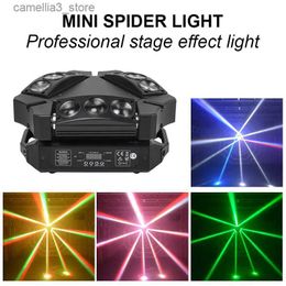 Moving Head Lights Moving Head Light Mini Led Spider Light 9X12W Rgbw 4In1 By Dmx Control Beam Effect For Moving Head Stage Light Q231107