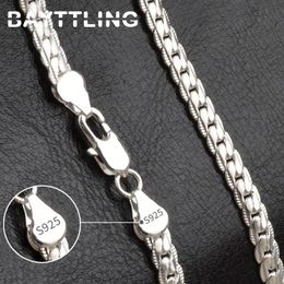 2022 NEW S925 Gold Silver22 18 20 24 Inch Side Chain Necklace For Women Men Fashion Jewelry Gifts2854