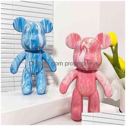 Blocks Diy Fluid Bear Scpture Handmade Iti Bearbrick Statue Manual Parent-Child Toys Painting Violent T220730 Drop Delivery Toys Gifts Dhf9W