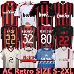 2002 03 Retro Soccer Jerseys Sweatshirt 1988 1990 1993 94 95 96 MILAN football shirt Gullit 04 05 06 07 Van Basten KAKA Inzaghi RON. ASSET Vintage Classics jersey