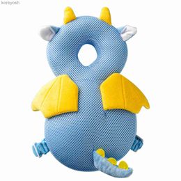 Pillows Cute Baby Head Protector Backpack Pillow For Kids 1-3 Y Toddler Children Soft PP Cotton Protective Cushion Cartoon Safety PadL231117