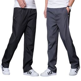Men's Pants Men's Quick Drying Pants Elastic Waist Summer Men's Breathable Pants Polyester Sports Pants Men's Straight Pants 230407
