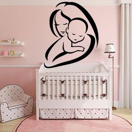 Wall Stickers COCOPLY Mom And Baby Decor Maternal Love DecoraThe Baby's Room Decoration Self Adhesive Waterproof Art Decal