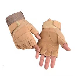 Sports Gloves Outdoor Camping Combat Tactical Wear-Resistant Palm Thick Mountainering Fingerless Motorcycle