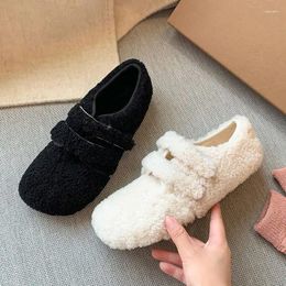 Dress Shoes 9 Years Old Shop Real Wool Winter Warm Women Heels Round Toe Comfortable Pure Colour High-End Fashion High Heel