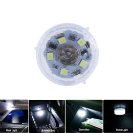 Car Mini Led Touch Switch Light Polishing Headlights Auto Wireless Ambient Lamp Portable Night Reading Light Car Roof Bulb Interior Light