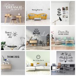 Wall Stickers Beauty Sentence Decorative Sticker Waterproof Home Decor For Kids Rooms Decoration Murals