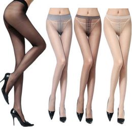 5 PC Sexy Socks Sexy Women's Tights Summer Nylon Breathable High Elastic Black Pantyhose for Ladies Female Hosiery Seamless Skinny Silk Tights Z0407