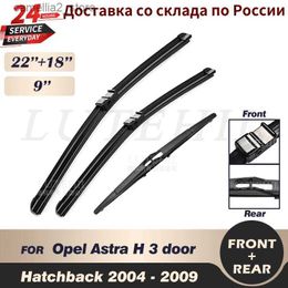 Windshield Wipers Wiper Front Rear Wiper Blades Set For Opel Astra H GTC 3 door Hatchback 2004-2009 2005 2006 2007 Windshield Windscreen 22"18"9" Q231107