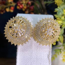 Dangle Earrings Siscathy Suadi Arabic Round Drop For Women Trend Cubic Zircon Earring Wedding Party Celebration Jewelry Female