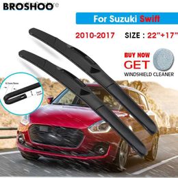 Windshield Wipers Car Wiper Blade For Suzuki Swift 22"+17" 2010-2017 Windscreen Windshield Wipers Blades Window Wash Fit U Hook Arms Q231107