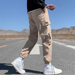 Single man cargo pants jogger 2020 fashion side pocket hip hop Harajuku Japanese street pants grey pants man H08312744