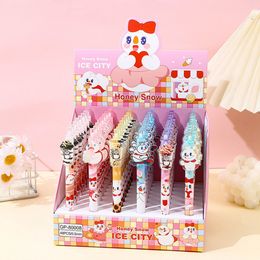 48pcs/lot Creative Cartoon Ice Cream Shape Ink Gel Pen 0.5mm Black Ink Pens Student Writing School Office Supplies Gift Stationery 2958