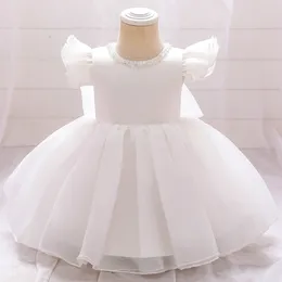 Girl Dresses 2023 White Baby Dress 1st Birthday For Clothes Child Christening Princess Tutu Evening Clothing