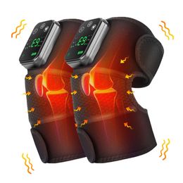 Leg Massagers Electric knee temperature massager leg joint heating vibration massage elbow shoulder support arthritis physical therapy knee pad 230406