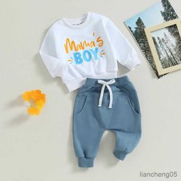 Clothing Sets Piece Baby Boy Outfits Kids Clothes Set Letter Print Long Sleeve Sweatshirt Pants Tracksuit for Toddler Fall Clothing