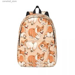 Backpacks Men Women Backpack Large Capacity School Backpack for Student Funny Welsh Corgi School Bag Q231108