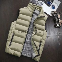 Men's Down Parkas Mens Vest Jacket Autumn Men Warm Sleeveless Jackets Male Winter Casual Waistcoat Vest Plus Size Veste Homme 2023 Brand Clothing J231107