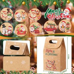 Christmas Decorations Paper Gift Boxes Treat Xmas Goodies Candy Bags For Party Favor Wrap 8 Different Designs Drop Delivery Otc07