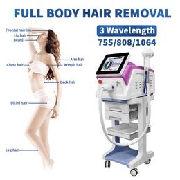 Hot Selling 808nm Diode Laser Permanent Hair Removal Three Wavelength Laser Hair Removal Skin Whitening Beauty Machine