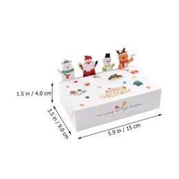 Christmas Decorations 3D Goody Treat Boxes Gift Xmas Cardboard Cookie Eve Packaging Santa Snowman Elk For Party Favor Wrap Drop Delive Otni7