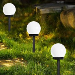 Lawn Lamps Led Solar Bulb Lamp Energy Powered Waterproof Outdoor Garden Light Street Solar Panel Ball Lights Lawn Yard Landscape Decorative P230406