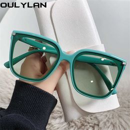 Sunglasses Oulylan Classis Vintage Square Sunglasses Women Oversized Sunglass Women Men Retro Green Sun Glasses Shades Goggle UV400 P230406