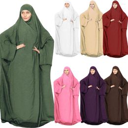 Ethnic Clothing Islamic Women Overhead Jilbab Eid Ramadan Muslim Prayer Garment Clothes 2023 Hooded Burqa Abaya Arab Robe Kaftan Maxi Dress