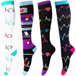 Sports Socks Anti Fatigue Compression Stockings Running Women Men Fit Nursing Varicose Veins