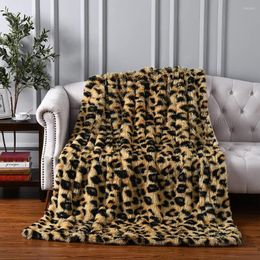 Blankets Leopard Throw Blanket Plush Cheetah Print Soft Faux Fur Bed For Decorative Couch Chair Covers Home Decoration