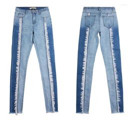 Women's Jeans Jeanswomen's Spring And Summer Style Street Fashion Personality Splice Fringe Slim Hip Lifting Trousers